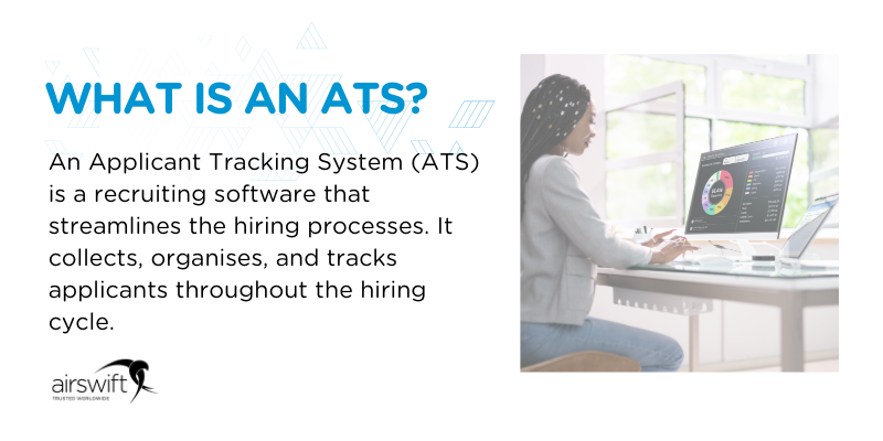An Applicant Tracking System (ATS) is a recruiting software that streamlines the hiring processes. It collects, organises, and tracks applicants throughout the hiring cycle.